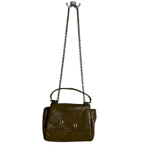 3.1 Phillip Lim Olive Alix Soft Leather Paperclip Chain Crossbody Bag - Picture 3 of 11